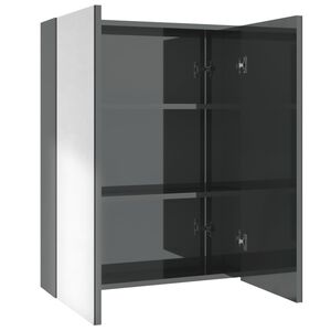 vidaXL Spegelsk&aring;p f&ouml;r badrum gr&aring; 60x15x75 cm MDF