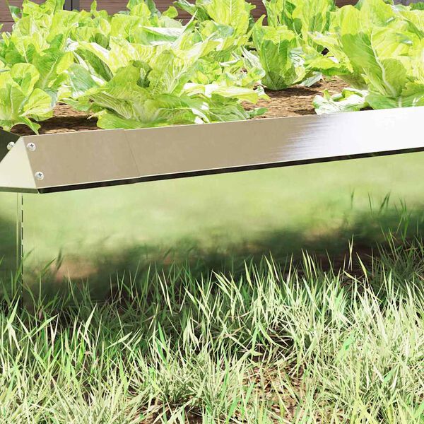 vidaXL Snigelfence Silver 100 x 3,5 x 25 cm Rostfritt st&aring;l