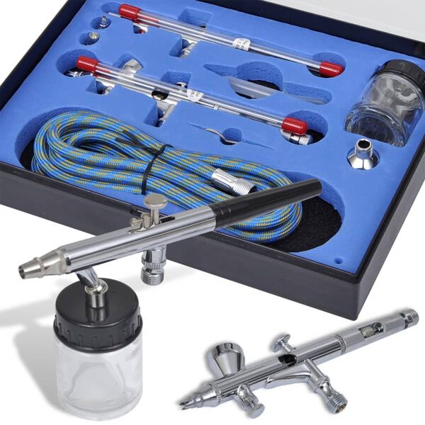Airbrush Set med 2 sprutpistoler