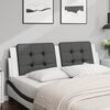 vidaXL Headboard Cushion "Zadar" Black and White 160 cm Faux Leather