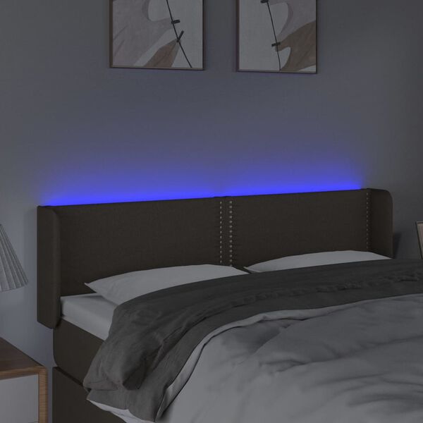 vidaXL S&auml;nggavel LED taupe 147x16x78/88 cm tyg