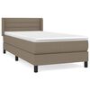 vidaXL Rams&auml;ng med madrass taupe 90x190 cm tyg