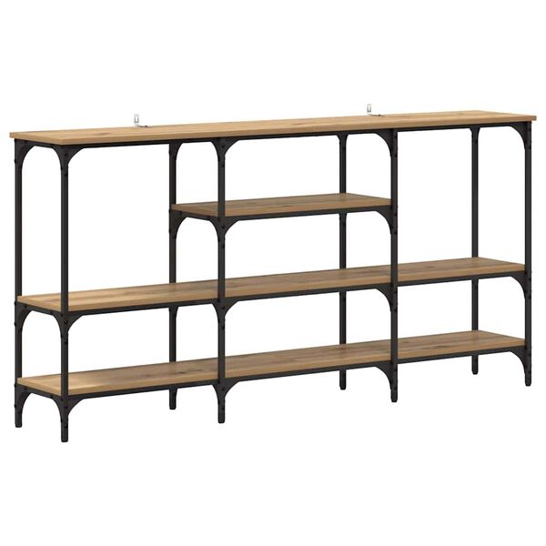 vidaXL Konsolbord artisan ek 160 x 29 x 80 cm Konstruerat tr&auml;