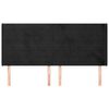 vidaXL S&auml;nggavel med kanter svart 203x16x118/128 cm sammet