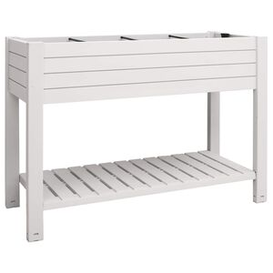 vidaXL Upph&ouml;jd odlingsl&aring;da vit 110x45x79 cm polypropen