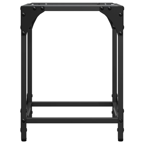 vidaXL Soffbord med transparent glasskiva 2 st 30x30x40 cm st&aring;l