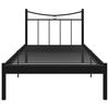 vidaXL Sängram utan madrass svart metall 90x200 cm