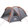 vidaXL Dome T&auml;lt 4 person 308 x 268 x 130 cm Gr&aring; och orange taffeta
