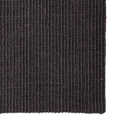 vidaXL Matta naturlig sisal 80x250 cm svart