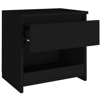 vidaXL Nattduksbord svart 40x30x39 cm spånskiva