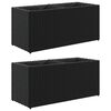 vidaXL Odlingsl&aring;dor med 2 krukor 2 st svart 72x30x32 cm konstrotting