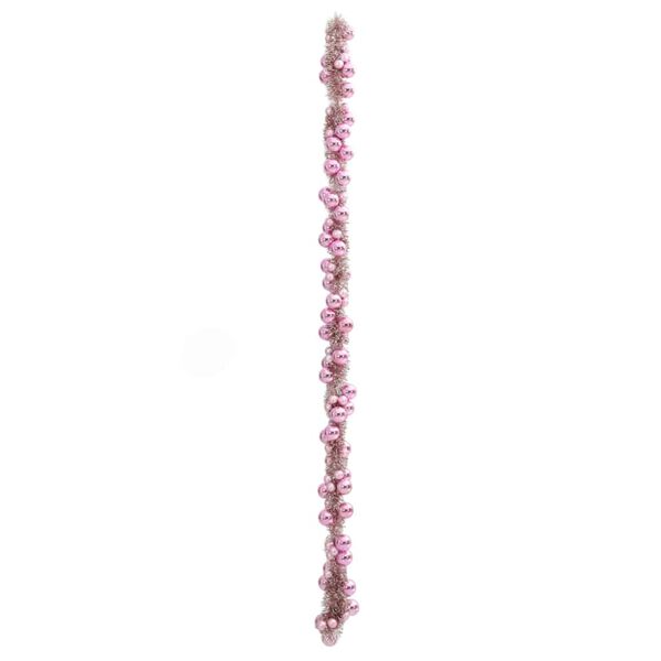 vidaXL Julkulagirland Rosa 186 cm Polystyren