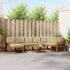 vidaXL Utomhussoffset med kudde 9 pcs Naturlig och Beige