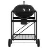 vidaXL Utomhusgrill med hjul Svart 91 x 71 x 107 cm Metall