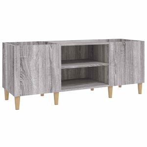 vidaXL Stereob&auml;nk gr&aring; sonoma 121x38x48 cm konstruerat tr&auml;