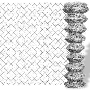 vidaXL Gunnebost&auml;ngsel galvaniserat st&aring;l 25x1 m silver