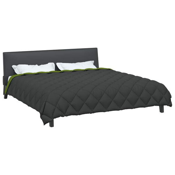 vidaXL Vinter T&auml;cke Gr&ouml;n och Antracit 200 x 200 cm Mikrofiber