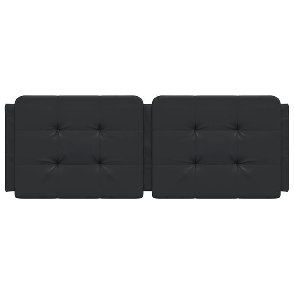 vidaXL Headboard Cushion "Zadar" Black 140 cm Faux Leather