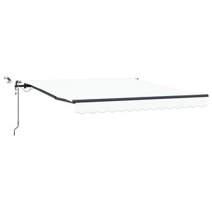 vidaXL Utdragbar markis Vit 300 x 250 cm Polyester