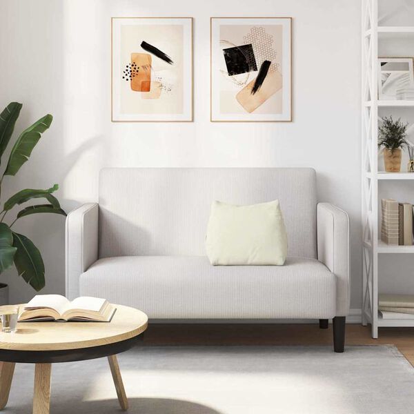 vidaXL Ryggkudde Kr&auml;m 45 x 20 x 35 cm Kordread tyg