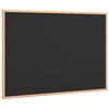 vidaXL Griffeltavla med massiv fururam svart 80x55 cm