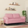vidaXL Soffa 2-sits rosa 140 cm sammet