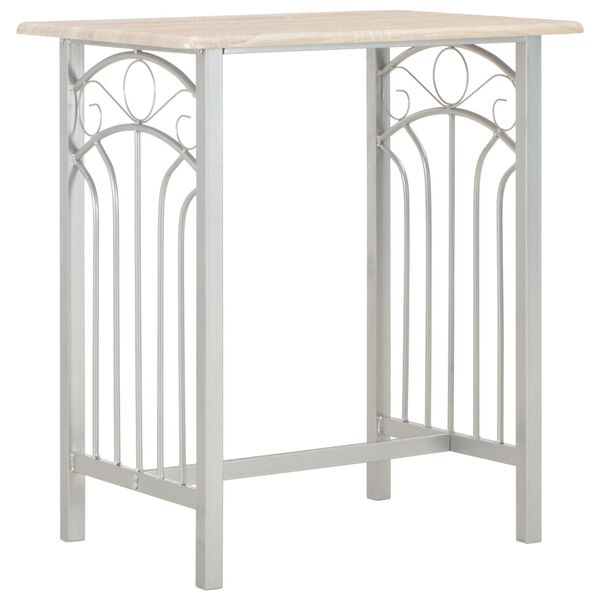 vidaXL Bargrupp 3 delar trä och stål