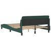 vidaXL Bed Frame "Dover" Dark Green 140x190 cm Velvet