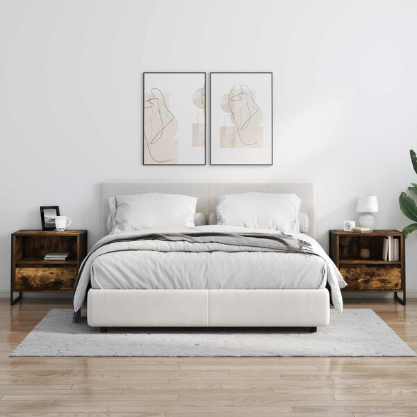 vidaXL S&auml;ngbord med l&aring;da R&ouml;kek 50 x 39,5 x 50 cm Konstruerat tr&auml;