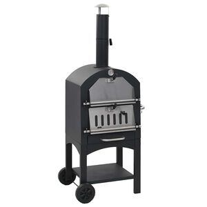 vidaXL Pizzaugn koleldad med tegelplattor & pizzasten