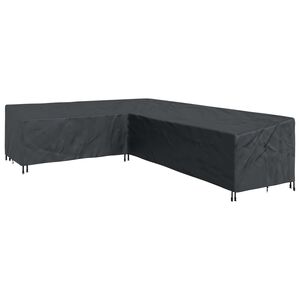 vidaXL M&ouml;bel&ouml;verdrag 355 x 275 x 80 cm 420D Oxford Tyg L-form Svart