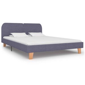 vidaXL S&auml;ngram utan madrass ljusgr&aring; tyg 180x200 cm