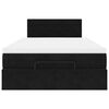 vidaXL Ottoman sängram med madrass svart 120x200 cm sammet