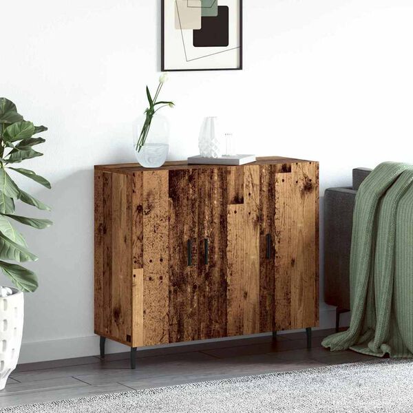 vidaXL Sideboard Gammalt tr&auml; 90 x 34 x 80 cm Konstruerat tr&auml;