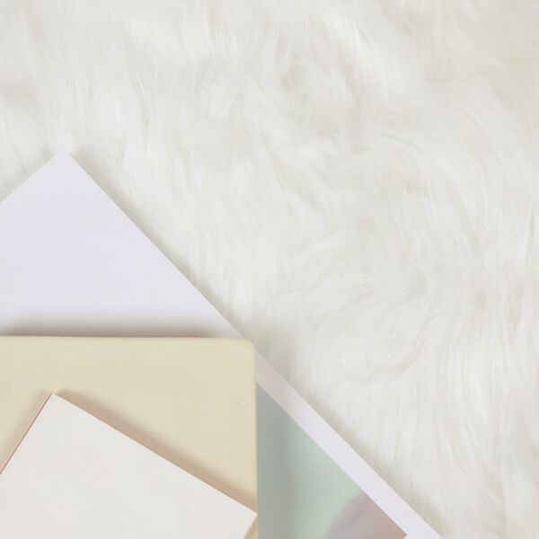 vidaXL Fusk Skinnmatta Tafalla Vit 50 x 80 cm Polyester