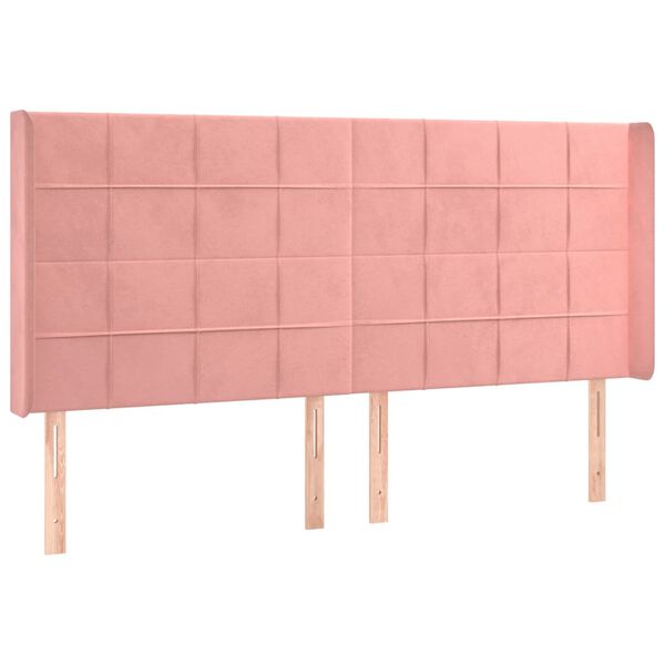 vidaXL S&auml;nggavel LED rosa 163x16x118/128 cm sammet