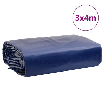 vidaXL Presenning blå 3x4 m 650 g/m²