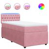 vidaXL Rams&auml;ng med madrass rosa 90x190 cm sammet