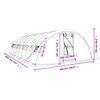 vidaXL V&auml;xthus med st&aring;lram vit 40 m&sup2; 8x5x2,3 m