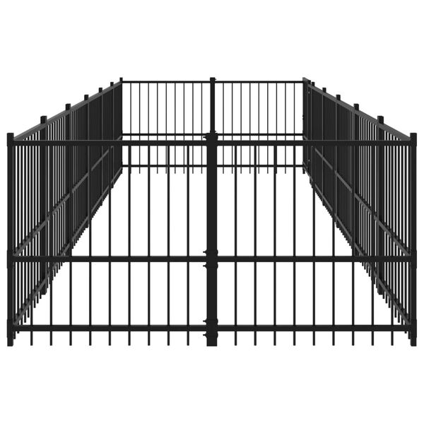 vidaXL Hundg&aring;rd f&ouml;r utomhusbruk st&aring;l 11,26 m&sup2;