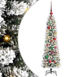 vidaXL Konstgjord julgran Vit 120 cm PVC och Metall och Plast