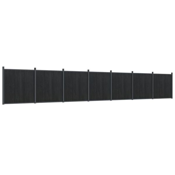 vidaXL Staketpanel gr&aring; 1218x186 cm WPC