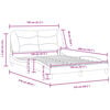 vidaXL Bed Frame without Mattress "Hvar" Dark Brown 120x200 cm Fabric