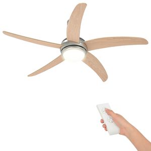 vidaXL Takfl&auml;kt med ljus &Oslash; 130 cm Sonoma-ek
