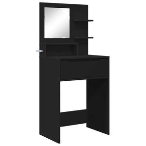 vidaXL S&auml;ngrum Smyckesbord Svart 80 x 39,6 x 135 cm Konstruerat tr&auml;