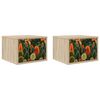 vidaXL V&auml;ggmonterad s&auml;nggavel ZAANDAM 2 st Sonoma-ek 36 x 33 x 25 cm