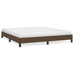 vidaXL S&auml;ngram utan madrass m&ouml;rkbrun 180x200 cm tyg