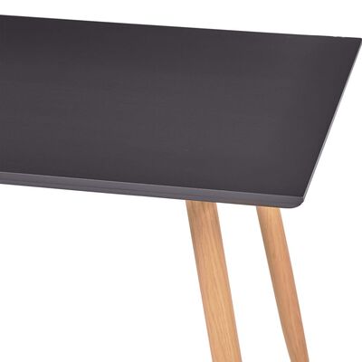 vidaXL Matbord grå och ek 120x60x74 cm MDF