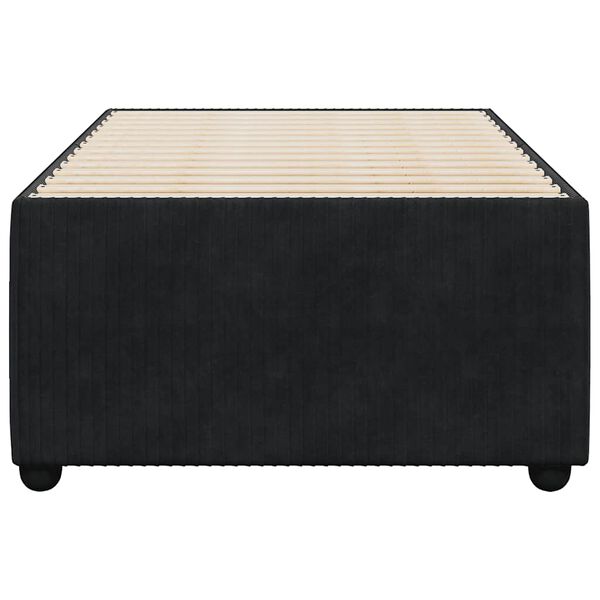 vidaXL Sängram svart 90x200 cm sammet