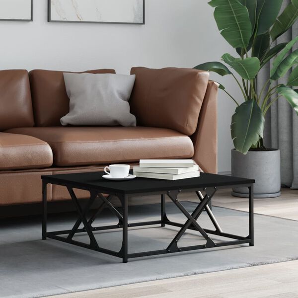 vidaXL Soffbord svart 70x70x30 cm konstruerat trä